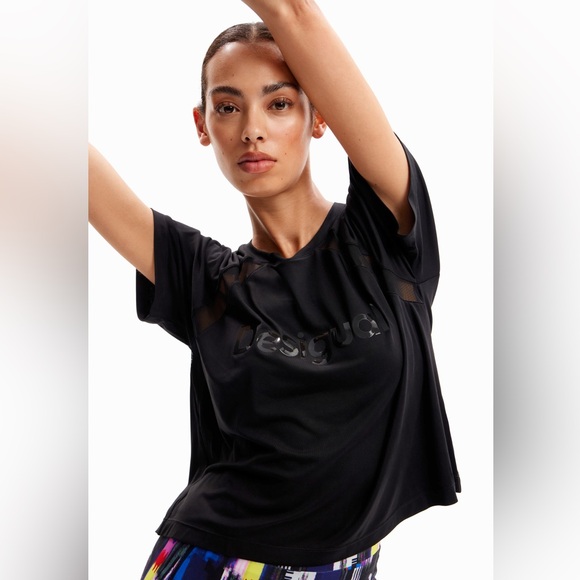 🔥NWT Oversized Desigual Mesh Tee - Picture 4 of 11